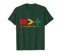 Equality Is Greater Than Division Juneteenth Afro Men Women T-Shirt