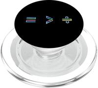 Equality is Greater Than Division Math Symbol Social Justice PopSockets PopGrip pour MagSafe