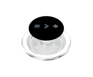 Equality is Greater Than Division Math Symbol Social Justice PopSockets PopGrip pour MagSafe