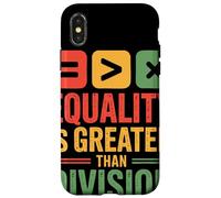 Equality is Greater Than Division Message Unité Black Coque pour iPhone X/XS