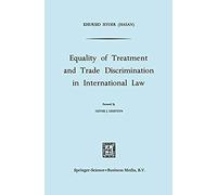 Equality Of Treatment And Trade Discrimination In International Law