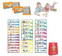 Equalityan Lot de 30 livres à rabat pour lire et comptines, livres à rabat intéressants pour famille de mots, cartes flash de vocabulaire ABC (1)