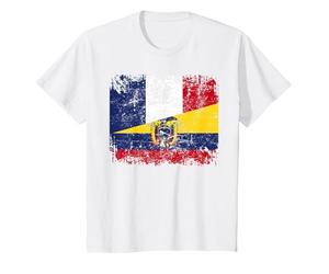 ÉQUATEUR France Drapeau DE L'AMITIÉ | ÉQUATEUR T-Shirt, Enfant, Blanc, 4 Ans