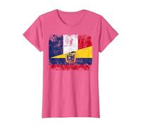 ÉQUATEUR France Drapeau DE L'AMITIÉ | ÉQUATEUR T-Shirt, Femme, Rose Chiné, S