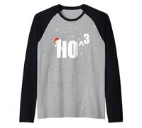 Équation de Jeu de Mots en Cubes Amusante de Noël pour Professeur de mathématiques Ho Ho Manche Raglan