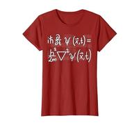 Equation de Schroedinger Physique mécanique quantique T-Shirt, Femme, Canneberge, XXL