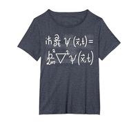 Equation de Schroedinger Physique mécanique quantique T-Shirt, Femme Grandes Tailles, Bleu Chiné, 1X