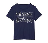 Equation de Schroedinger Physique mécanique quantique T-Shirt, Femme Grandes Tailles, Bleu Marine, 6X