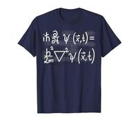 Equation de Schroedinger Physique mécanique quantique T-Shirt, Homme, Bleu Marine, XL
