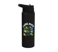 Équation des formes géométriques I Love Math Stainless Steel Insulated Water Bottle