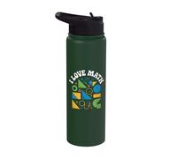 Équation des formes géométriques I Love Math Stainless Steel Insulated Water Bottle