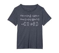 Équation Dirac | Nerdy Science Physique Mécanique Quantique T-Shirt, Femme Grandes Tailles, Bleu Chiné, 1X
