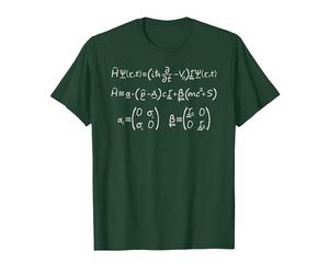 Équation Dirac | Nerdy Science Physique Mécanique Quantique T-Shirt, Homme, Vert Forêt, 3XL