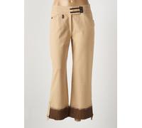 equation pantalons femme de couleur beige 40