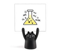 Equation Support de mémo en forme de chat Noir