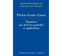 Equations Aux Derivees Partielles Et Applications