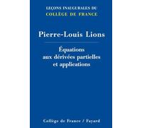 Equations aux dérivées partielles et applications
