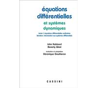 Equations différentielles et systèmes dynamiques, Vol1