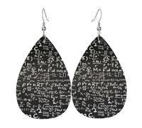Équations Et Formules De Mathématiques, Chimie Et Physique Boucles D'Oreilles En Cuir Légères Boucles D'Oreilles Tendance Boucle D'Oreille Pour Quotidien Femme Décorations