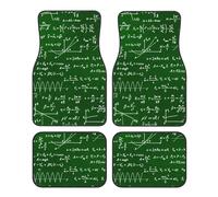 Équations mathématiques Formules,Lot de 4 Tapis de Sol pour Voiture, Tapis de Sol antidérapants pour véhicule