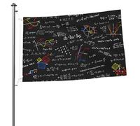 Équations mathématiques, formules mathématiques, drapeaux de 90 cm x 60 cm avec œillets, mâts de drapeau de jardin personnalisés