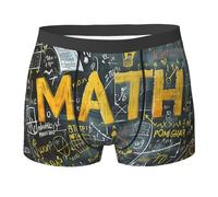 Équations Mathématiques, Nombres, Formules, Noir, Vintage Homme Boxers Ajustés Caleçon Confortable Trunks pour Loisirs Usage Quotidien Travail XL