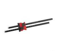 Équerre 3D Double Tête en Alliage d'Aluminium pour Traçage Angle et Lignes Parallèles pour bois - Outil Charpentier pour précis 223mm