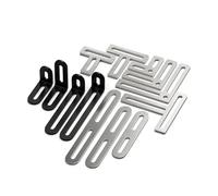 Equerre 40-150MM Adjustable Long-hole Stainless Steel Angle Bracket T-shaped Furniture Shelf Fixator L-shaped Bracket Connecting Piece(L-50MM-2PCS)