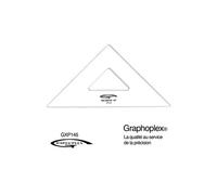 Equerre 45° 3 bords droits 21 cm - graphoplex