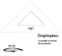 Graphoplex Equerre 45° 3 bords droits 37 cm Transparent