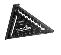 Équerre 5 en 1, 110 mm I Hultafors I Équerre de charpentier, usinage CNC de l’aluminium I Équerre de charpentier adaptée au marquage, à la mesure et au traçage I Avec table de conversion I 257030