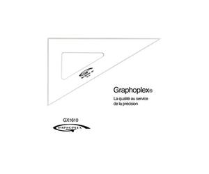 Equerre 60° 3 bords anti-taches 26 cm - graphoplex