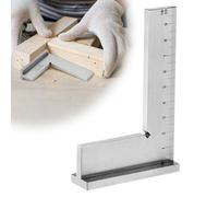 Equerre a Chapeau, Blocs d'angle Droit pour Equerre Menuisier de Précision, Équerre Combinée à 90 Degrés avec Base