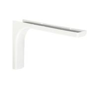 Equerre à fixations invisibles décorative base de fixation acier + cache plastique blanc 240 x 144mm