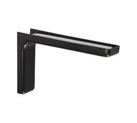 Equerre à fixations invisibles décorative base de fixation acier + cache plastique noir 180 x 114mm