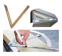 Équerre alpha double 800x320 + Fausse équerre bois + Équerre charpentier EMILE PEYRON - KITALPHA Bois G