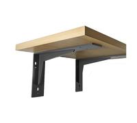 Equerre Angle Bracket Bookcase Bookshelf Bed Foundation Frame Base Plates Bathroom Shelf Fixing Bracket Floating Shelves For Wall(Black 20inch)