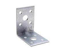 Equerre Assemblage d'angle 90 Renforcé Angle Connecteur Robuste en Acier Fixation Support en Forme de L 50x50x35x2,5mm Zinc Fini pour Armoires en bois Support d'étagère de Meubles (Lot de 10)