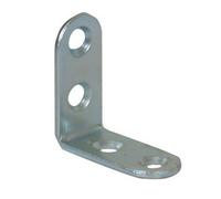 Equerre chaise têtes rondes 16x2 l.70mm zingué blanc X25