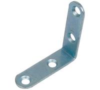 Equerre chaise têtes rondes - zingué blanc - 18 x 3 x 100 mm - sachet de 25