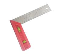 Équerre combinée 200 mm 300 mm 400 mm Charpentier 45/90 degrés avec bulle pour le travail du bois Carré en aluminium avec règle de mesure multi-angles