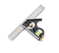 Équerre combinée de 150 mm de Karl Dahm avec niveau à bulle intégré et aiguille à tracer pour des mesures et des marquages précis