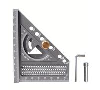 Équerre combinée en aluminium de qualité aéronautique adaptée pour le travail du bois - Angles précis et mesures de bords droits - Ensemble d'équerre à combinaison haute précision