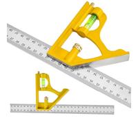 Équerre Combinée | Équerre Combinée Menuiserie Charpente avec Règle | Règle de Charpente pour Menuiserie Pose de Portes Fenêtres Carrelage