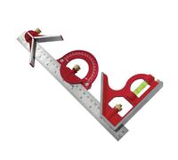 Équerre combinée Faithfull 300 mm (12 po) - Outil multifonction de mesure et de traçage avec rapporteur, centreur, niveau à bulle et règle en acier inoxydable pour le travail du bois et du métal