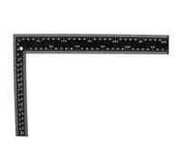 Équerre Combinée Menuisier Noire en Acier, Règle de Mesure Métal