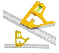 Équerre Combinée - Outil De Disposition De Bord Droit Pour Machiniste, Dispositif De Règle D'angle En Métal, Équilibre Optimal Du Poids | Outil De Mesure Polyvalent Pour La Construction De Raccords De