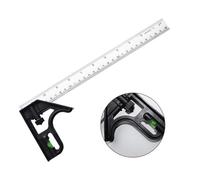 Équerre combinée - Outil de mesure du corps en métal, règle d'angle réglable avec acier inoxydable robuste, traçage de précision et jauge de nivellement, idéal pour la menuiserie et l'atelier de