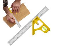 Équerre Combinée,Set de Combinaison d'Équerre Menuisière | Outil de Charpente de Haute Précision pour Construction Pose de Carrelage Rénovation Bricolage