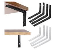 Equerre Creative Metal Bench Table Shelf Bracket Space Saving Heavy Duty Collapsible Shelf Countertop Holder Furniture Accessories(Black,170x120mm)